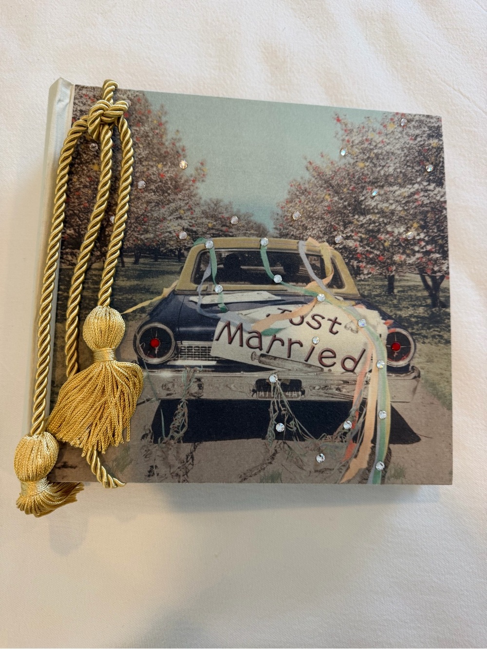 Terra Traditions Photo Album - Just Married (Swarovski Elements)